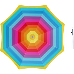 Parasol - Regenboog - D160 cm - incl. draagtas - parasolharing - 49 cm