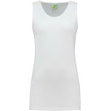 Lemon &amp; Soda Sport singlet voor dames - wit - mouwloos shirtje - katoen/elastaan - ademend