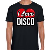 I love disco verkleed t-shirt zwart voor heren - discoverkleed / party shirt - Cadeau voor een disco liefhebber
