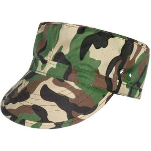 Boland Boland Carnaval verkleed Soldaten hoed/cap/petje - camouflage groen - volwassenen - Militairen/leger thema