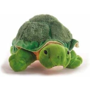 Inware pluche schildpad knuffeldier - groen - staand - 27 cm