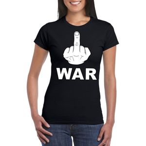 Fuck war / oorlog t-shirt zwart - dames - katoen