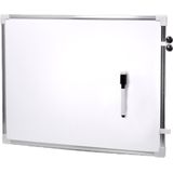 2x stuks magnetische whiteboards met marker met wisser 60 x 40 cm - Kantoorbenodigdheden - Schoolborden