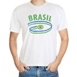 Wit heren t-shirt Brazilie