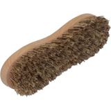 Schrobborstel van hout met fiber/palmvezel luiwagen/8-vorm bruin - Schoonmaakartikelen/schoonmaakborstels