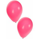 Bellatio Decorations ballonnen - 30 stuks - roze - 27 cm - helium of lucht - verjaardag / versiering