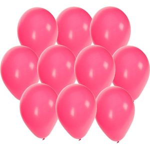 Bellatio Decorations ballonnen - 30 stuks - roze - 27 cm - helium of lucht - verjaardag / versiering