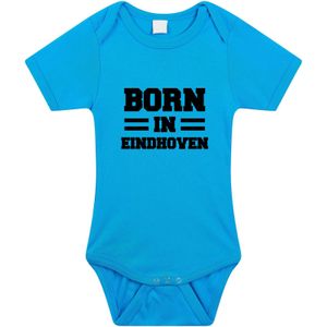 Born in Eindhoven tekst baby rompertje blauw jongens - Kraamcadeau - Eindhoven geboren cadeau