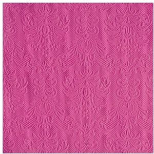 30x Luxe barok print roze servetten 33 x 33 cm - 3-laags papieren wegwerpservetten