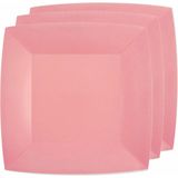 Santex feest/verjaardag servies set - 20x bordjes en bekertjes - roze - karton