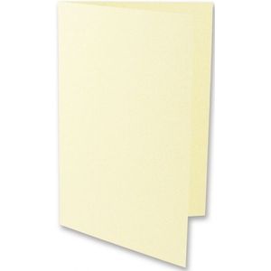 5x stuks blanco kaarten ivoor A6 formaat 21 x 14.8 cm - Scrapbook/uitnodigingen kaarten
