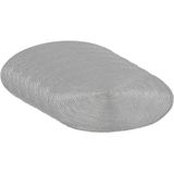 Placemats - rond - D38 cm - zilver metallic - 6x stuks - kunststof