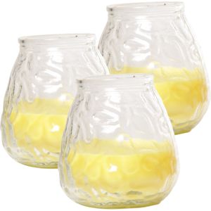 Citronella lowboy tafelkaars - 5x - 10 cm - 40 branduren - citrusgeur