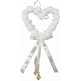 Bruiloft decoratie wit hart - Decoratie hart huwelijk - Witte hartjes bruiloftsdecoratie