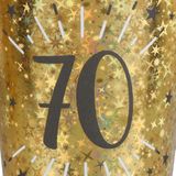 Verjaardag feest bekertjes en bordjes leeftijd - 40x - 70 jaar - goud - karton