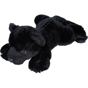 Pluche knuffel dieren Zwarte Panter 25 cm - Speelgoed wilde dieren knuffelbeesten