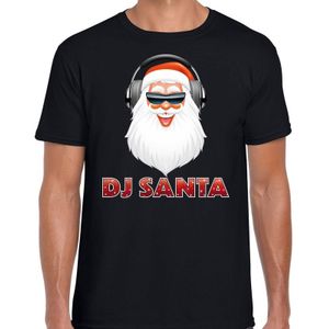 Fout Kerst shirt / t-shirt - DJ Santa - zwart - heren - kerstkleding / kerst outfit