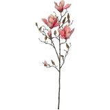 3x Roze Magnolia/beverboom kunsttak kunstplant  90 cm - Kunstplanten/kunsttakken - Kunstbloemen boeketten