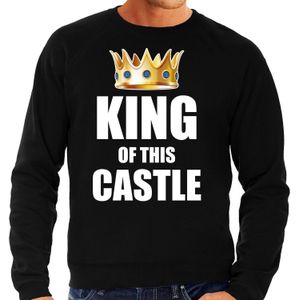 Sweater / trui Im the king of this castle zwart voor heren - Woningsdag / Koningsdag - thuisblijvers / luie dag / relax outfit