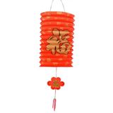 Chinese gelukslampion - 6x - crepe papier - 20 cm - Aziatisch thema - rood