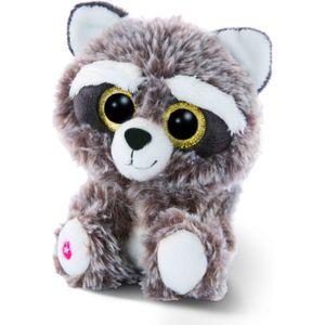 NICI Knuffel Wasbeer - Clooney - pluche - grijs - 15 cm - knuffeldier