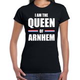 Koningsdag t-shirt I am the Queen of Arnhem - zwart - dames - Kingsday Arnhem outfit / kleding / shirt