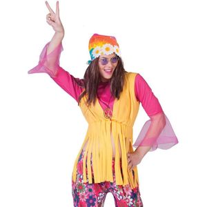 Toppers Carnaval/festival hippie flower power bandana met bloemen - Verkleed accessoires