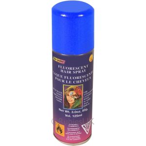 Rubies Haar verf/spray - neon blauw - spuitbus - 125 ml - Carnaval