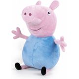 Pluche Peppa Pig/Big knuffel in blauwe outfit 42 cm speelgoed - Cartoon varkens/biggen knuffels - Speelgoed voor kinderen