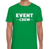 Event crew tekst t-shirt groene heren - evenementen staff  / personeel shirt