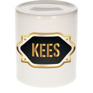 Kees naam cadeau spaarpot met gouden embleem - kado verjaardag/ vaderdag/ pensioen/ geslaagd/ bedankt