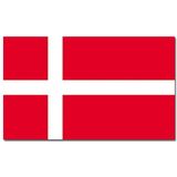 Bellatio Decorations - Vlaggen versiering - Denemarken - Vlag 90 x 150 cm en vlaggenlijn 3m