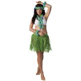 4x stuks gele hawaii thema verkleed kransen set met rokje - Verkleedkleding setje voor dames