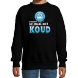 Funny emoticon sweater Helemaal niet KOUD zwart voor kids - Fun / cadeau trui