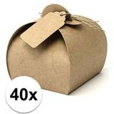 40x Kado doosjes bruin