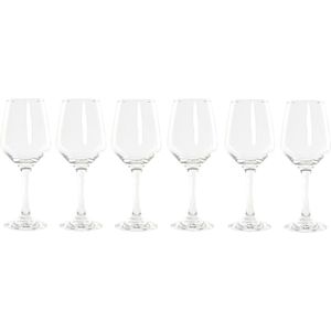 18x Stuks witte wijn glazen 320 ml van glas - Wijnglazen - Keuken/servies basics