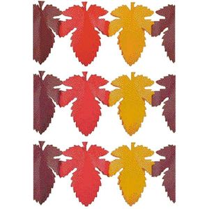 3x Slinger herfstbladeren 3 meter - Papieren herfst thema versiering - Herfstdecoratie slingers