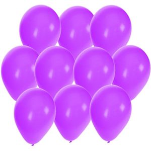 Bellatio Decorations ballonnen - 30 stuks - paars - 27 cm - helium of lucht - verjaardag / versiering