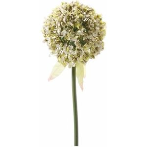 Kunstbloem Sierui / Allium wit 70 cm