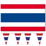 Bellatio Decorations - Vlaggen versiering - Thailand - Vlag 90 x 150 cm en vlaggenlijn 5m