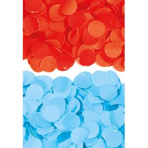 400 gram rood en blauwe papier snippers confetti mix set feest versiering - 200 gram per kleur