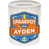 Kinder spaarpot voor Ayden - keramiek - naam spaarpotten