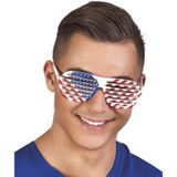 Amerika USA thema lamellen verkleed thema bril - Feestartikelen