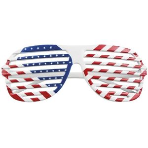 Amerika USA thema lamellen verkleed thema bril - Feestartikelen