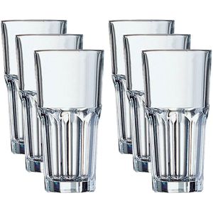 6x Longdrinkglazen 310 ml - 31 cl - Longdrink glazen - Water/sap/koffie/thee glazen - Longdrink glazen van glas