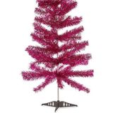 Krist+ Kunst kerstboom - fuchsia roze - 120 cm - metalen voet