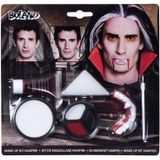 Vampier/Dracula verkleed set met cape schmink en tanden - Horror Halloween en carnaval kostuums