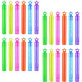 36x Bellenblaas Buisjes Neon Kleuren met Ster Dop 4 ml Voor Kinderen - Uitdeelspeelgoed