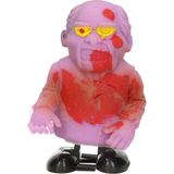 4x stuks lopende zombie Halloween poppetje 8 cm - Horror/Halloween decoratie speelgoed