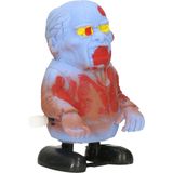 4x stuks lopende zombie Halloween poppetje 8 cm - Horror/Halloween decoratie speelgoed